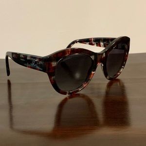 Chanel Red and Black Sunglasses